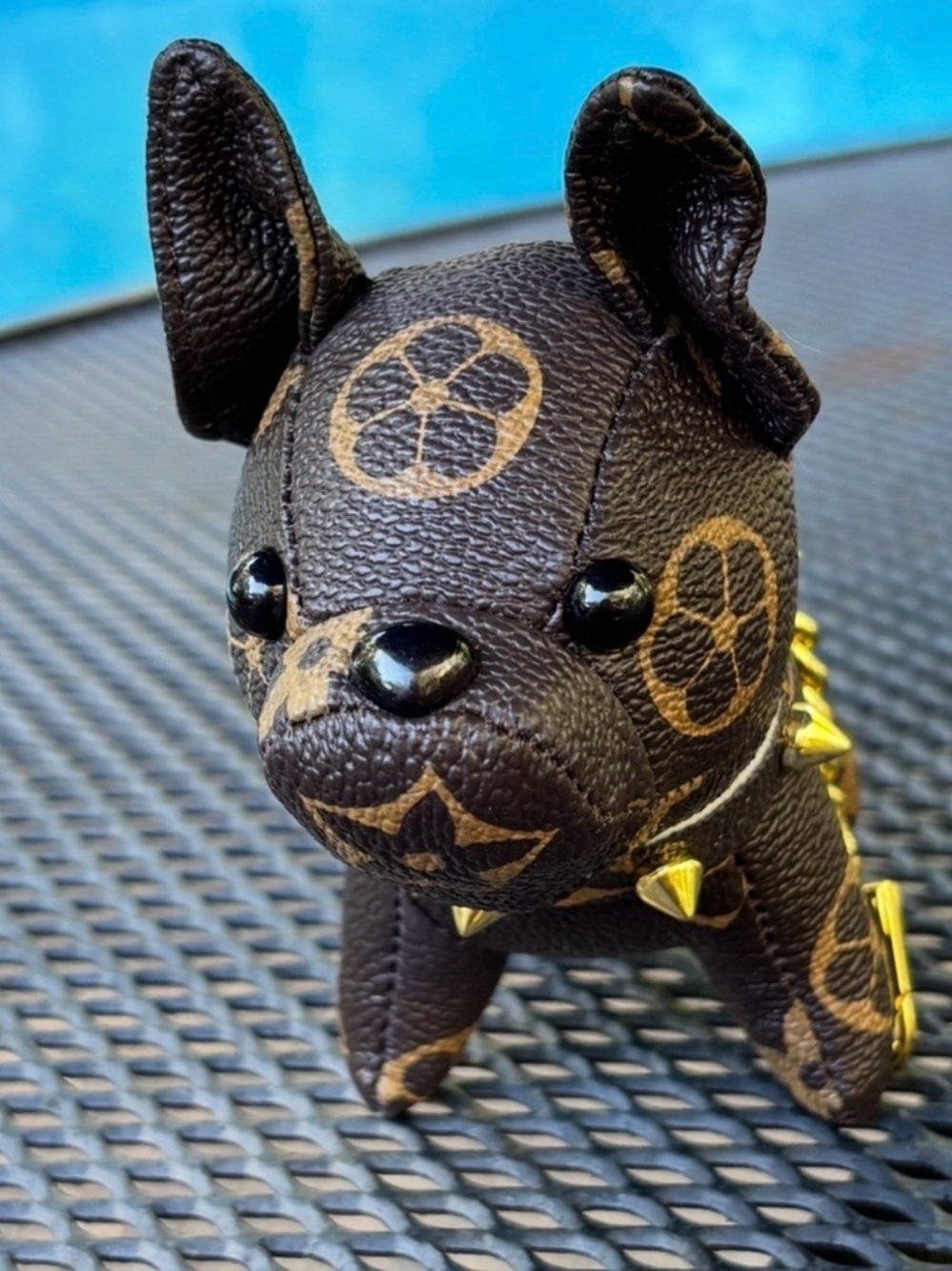 Bag charm/Keychain adorable Frenchie dogs with spiked collars! - Picture 6 of 6